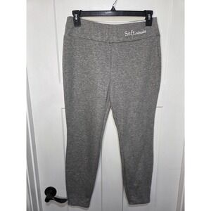 Soft Clouds Gray Fleece Lined Leggings High Waisted Size XL Heathered Gray